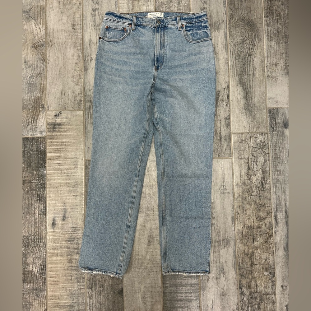 Abercrombie the 90s straight ultra high rise 14
